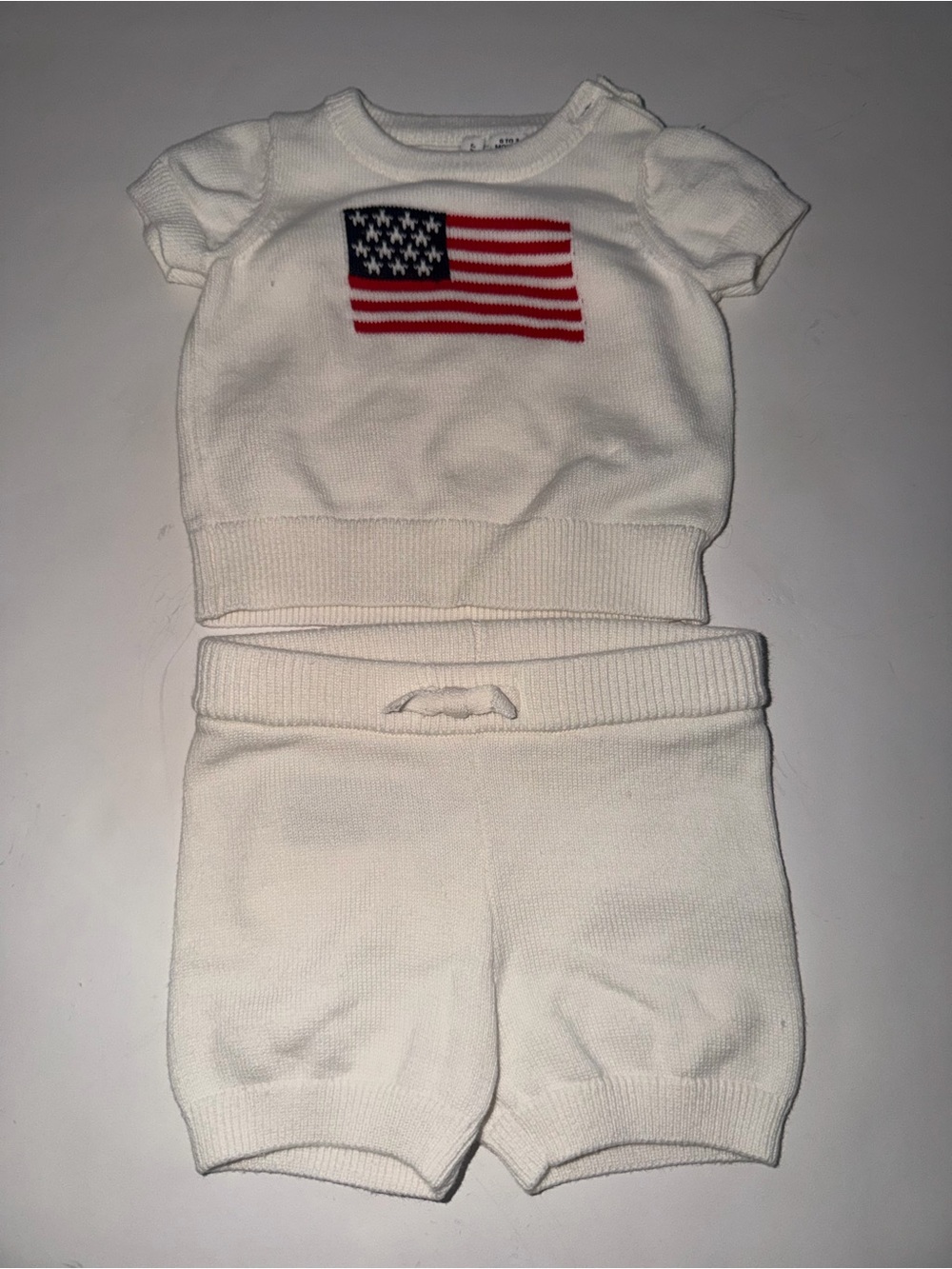 JANIE AND JACK BABY AMERICAN FLAG KNIT SWEATER OUTFIT